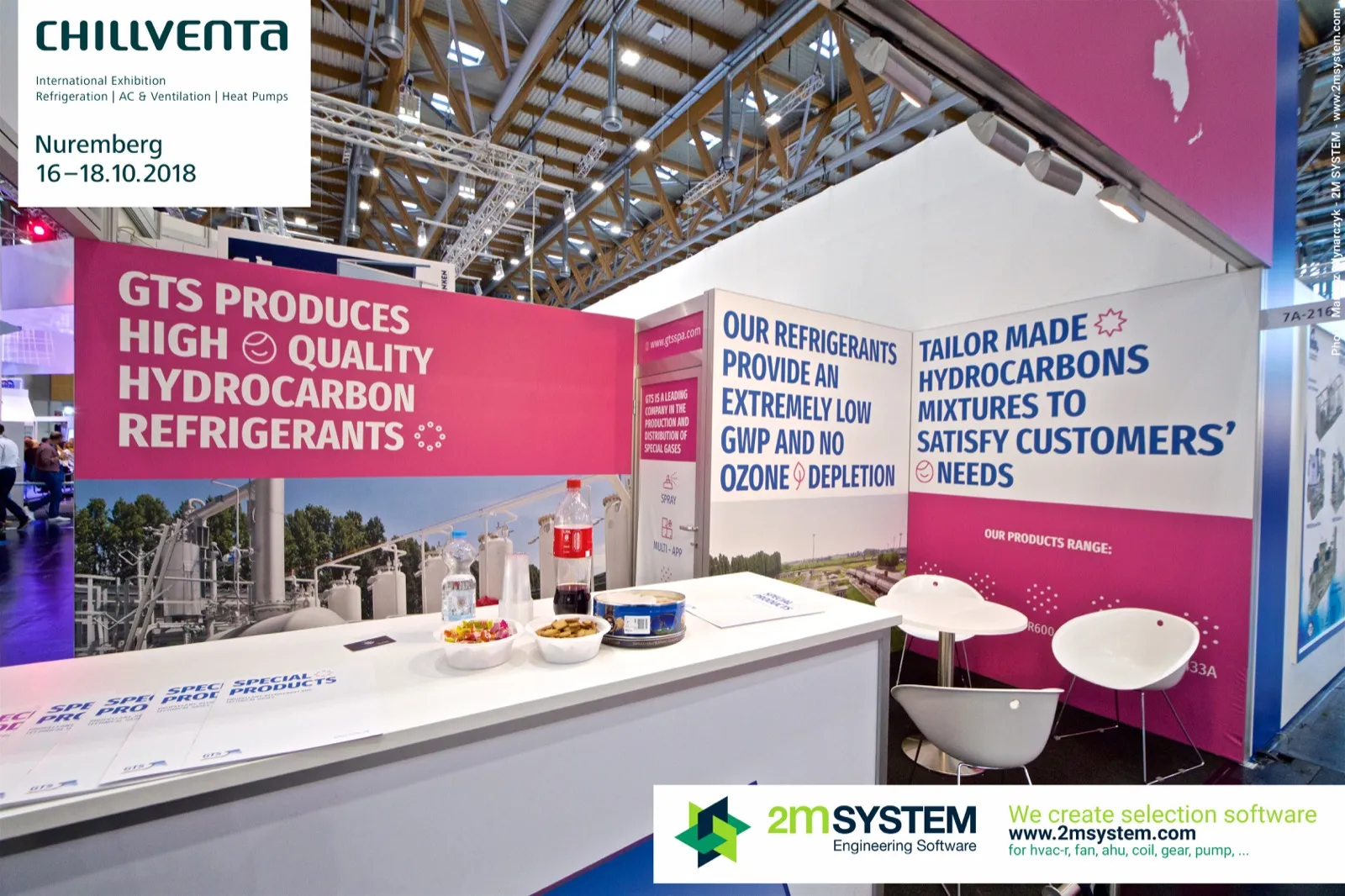 GTS stand promoting hydrocarbon refrigerants with low GWP at Chillventa 2018
