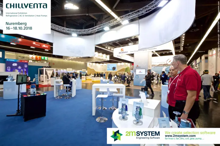 Hansen Technologies stand with refrigeration valves on white plinths