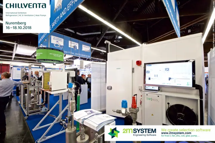 HB Products demo rigs and cold room with live control screen at Chillventa 2018