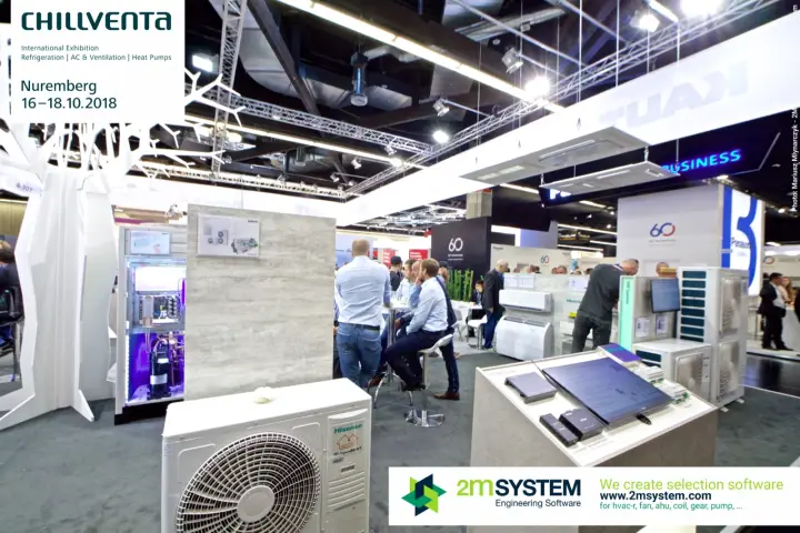 Hisense outdoor unit and controller display on Kaut stand at Chillventa 2018