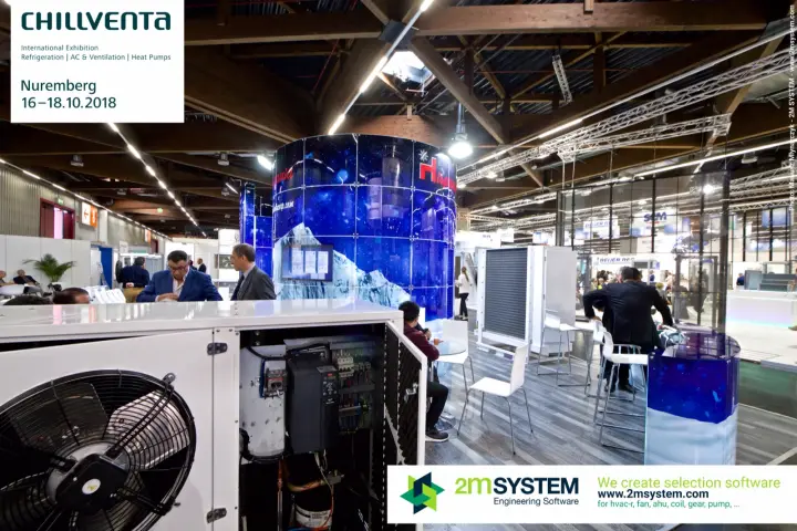 Hispania condensing unit with open panel showing compressor and controls at Chillventa 2018