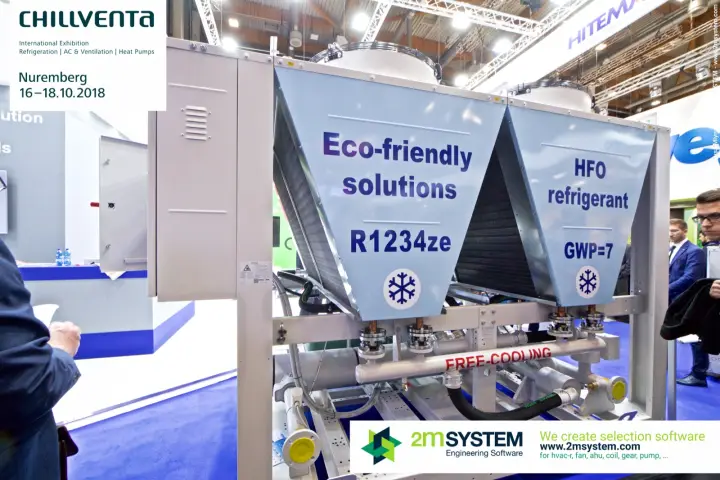 Hitema free-cooling chiller marked R1234ze and HFO refrigerant at Chillventa 2018