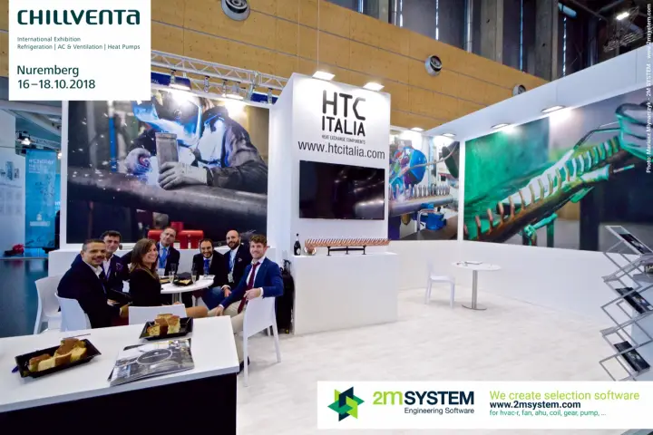 HTC Italia stand with welding graphics and copper header display