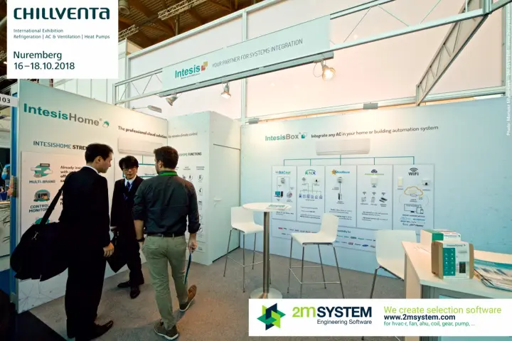 Intesis stand showing IntesisHome and IntesisBox AC integration solutions