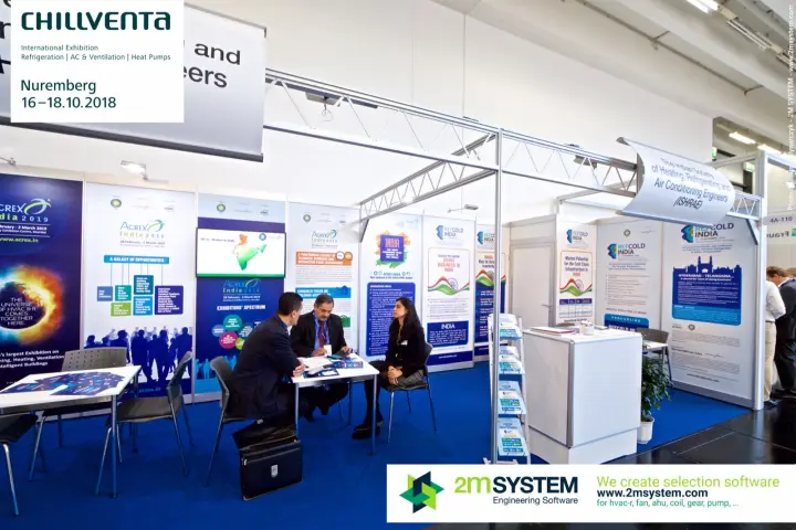 ISHRAE stand promoting ACREX India 2019 and Refcold India