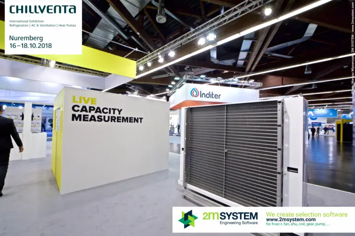 Kelvion finned coil unit beside the 'Live Capacity Measurement' cube