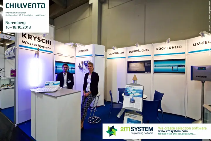 Kryschi Wasserhygiene stand covering UV technology and Legionella control