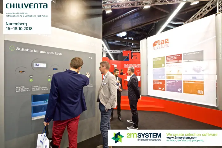 LAE controller demo wall labelled "Suitable for use with R290"