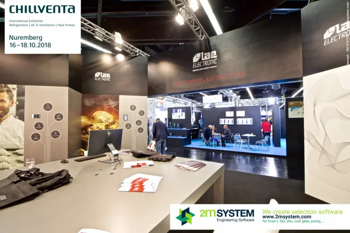 LAE Electronic meeting table with brochures under "Lots of options, just one choice"
