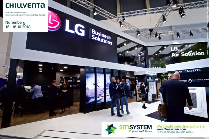 LG Business Solutions double-deck stand with Smart Cassette display at Chillventa 2018