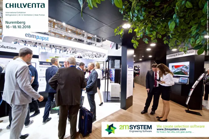 LG Engineering & Design Solution corner under hanging foliage at Chillventa 2018