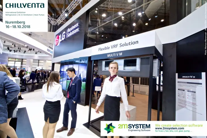 LG Flexible VRF Solution portal with MULTI V M ducted indoor units at Chillventa 2018