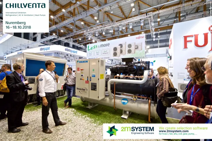 Live tour stop at the Daikin inverter screw chiller on artificial grass
