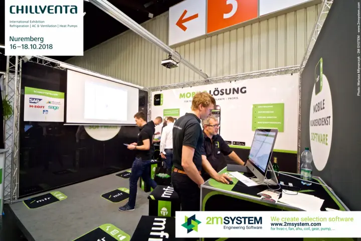 mfr mobile field-service software stand with projector screen and demo PC
