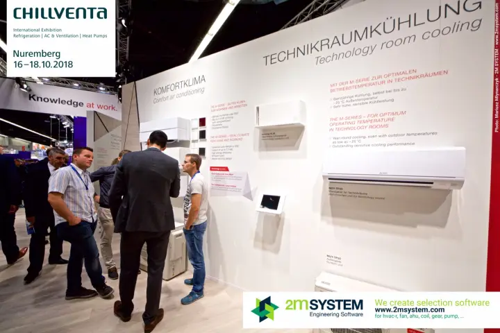 MSY-TP35 wall unit for technology rooms and Lossnay VL50 at Mitsubishi Electric at Chillventa 2018