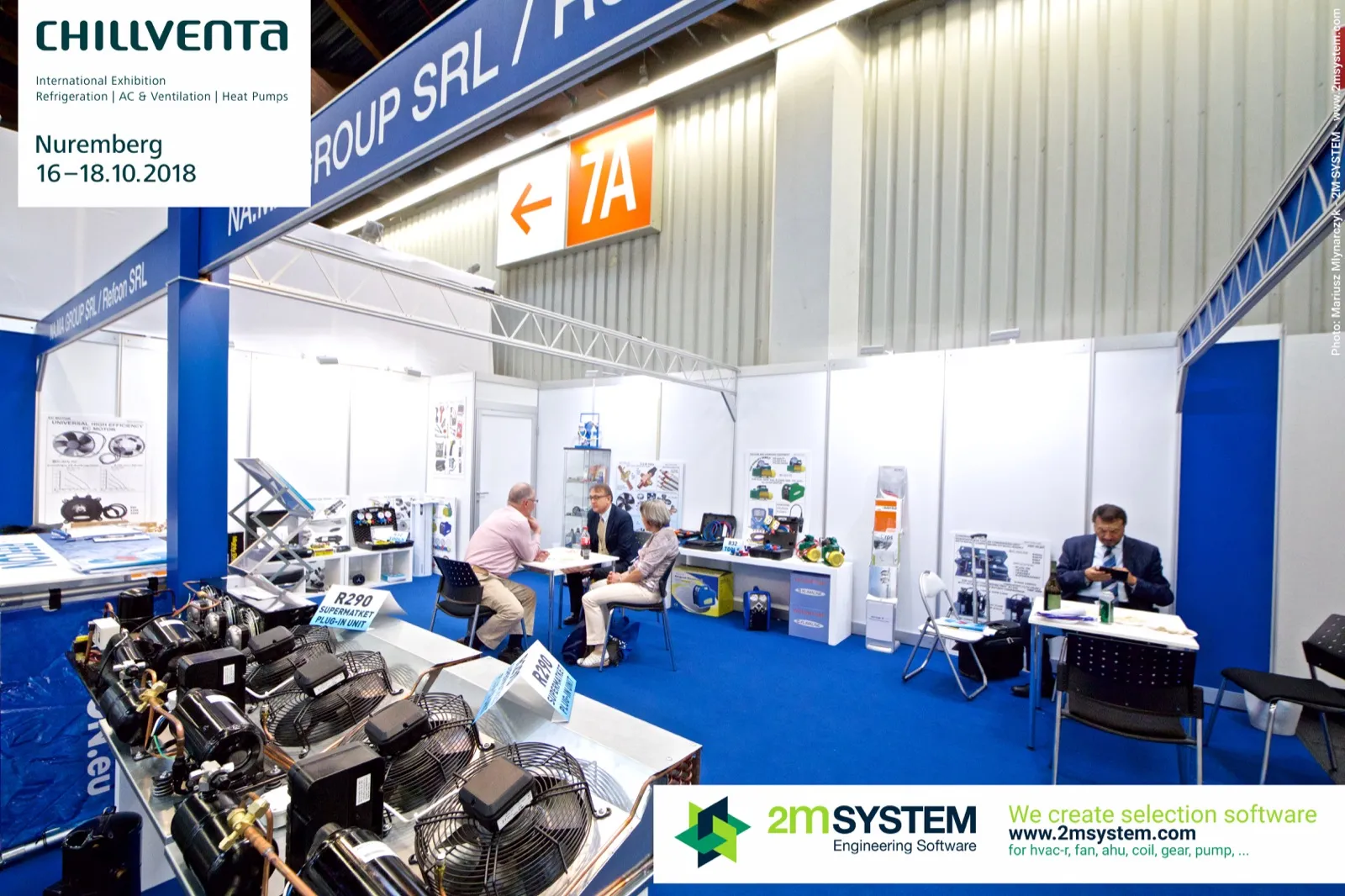 NA.MA Group and Refcon stand with R290 supermarket plug-in units at Chillventa 2018