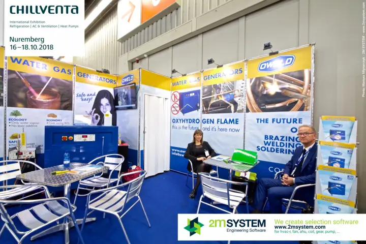 Oweld water gas generator unit and brazing graphics at Chillventa 2018