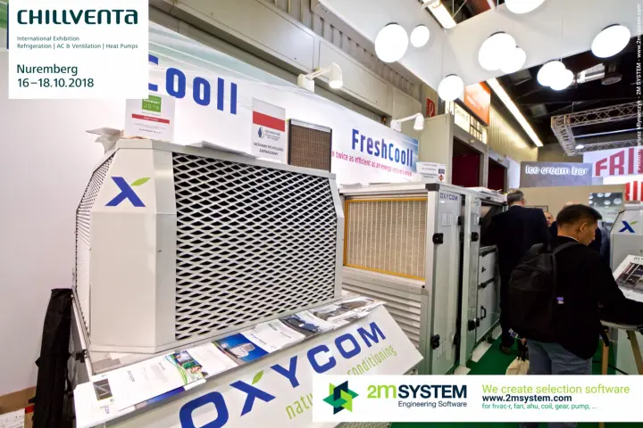 Oxycom IntrCooll unit with award certificate and Iglotechnik sign at Chillventa 2018