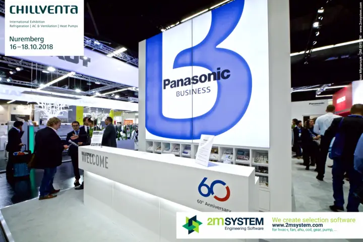 Panasonic Business welcome desk with 60th anniversary logo