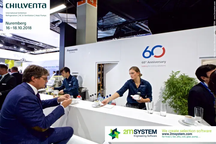 Panasonic coffee bar marking the brand's 60th anniversary at Chillventa 2018