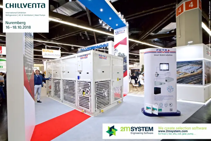Petra air-cooled chiller and Smart Watch Solution display at Chillventa 2018