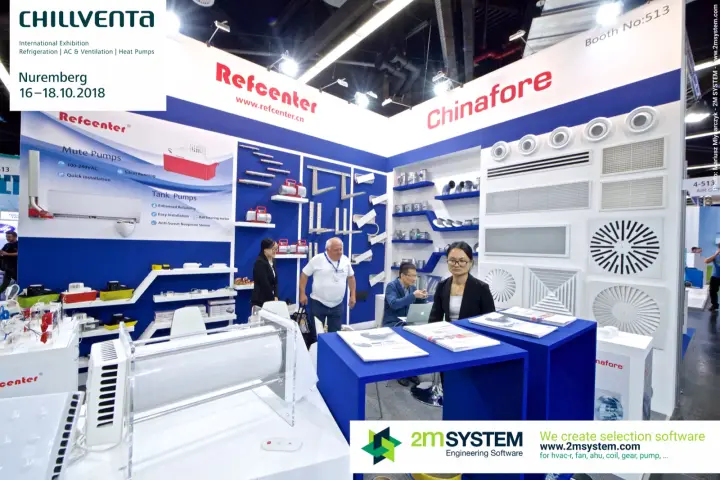 Refcenter and Chinafore shared stand with condensate pumps and air diffusers
