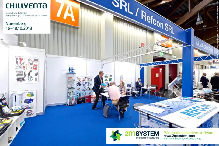 Refcon stand with R32 tools, vacuum pumps and charging equipment at Chillventa 2018