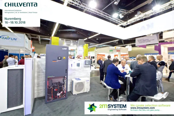 Refrigeration cabinet with open compressor section on Kaut stand at Chillventa 2018
