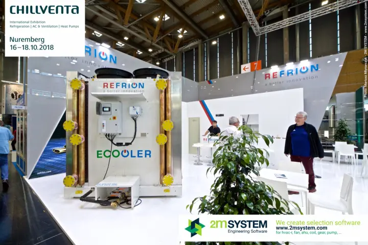 Refrion stand with ECOOLER dry cooler showing copper headers