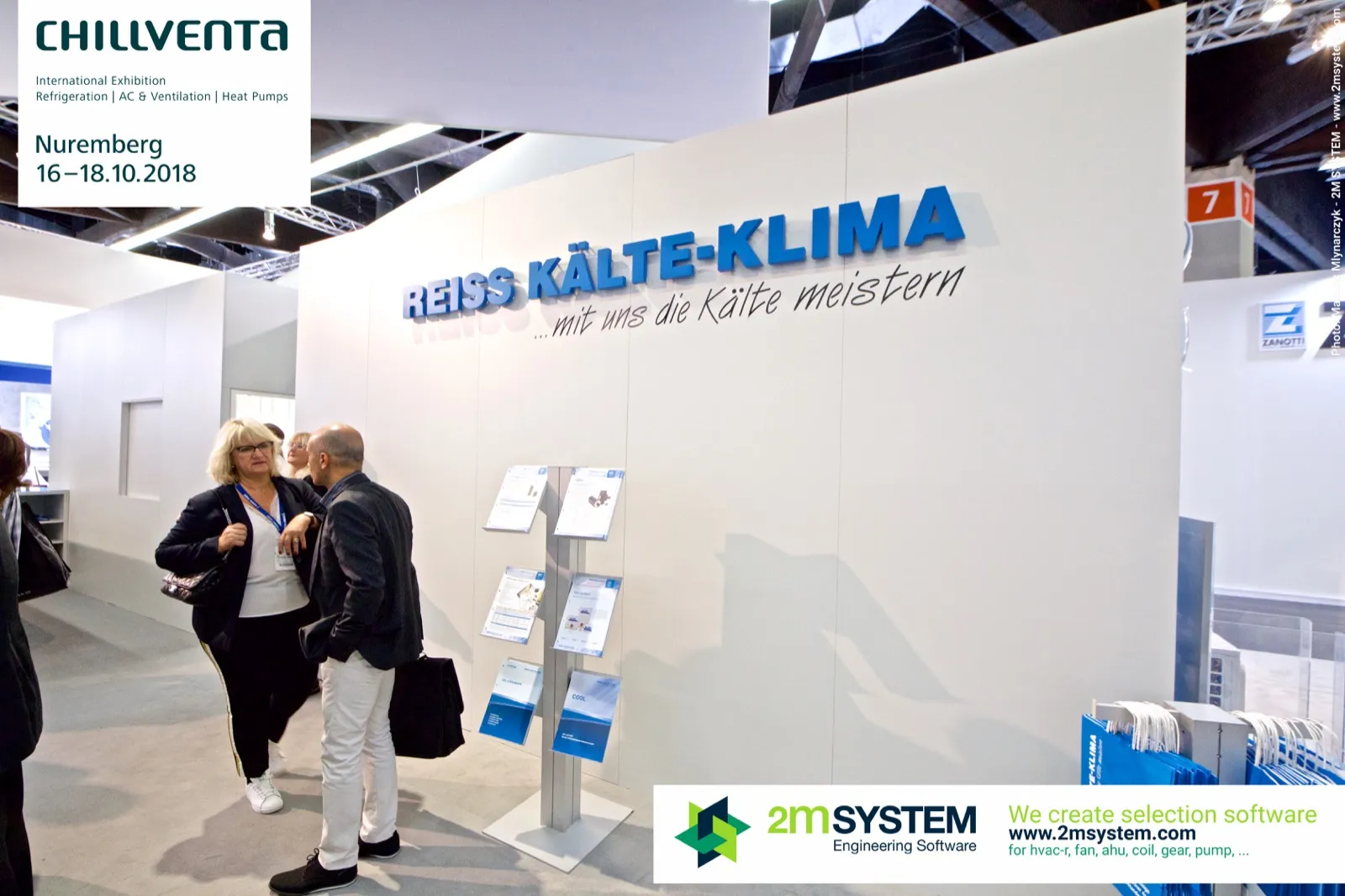 Reiss Kälte-Klima lettering with "...mit uns die Kälte meistern" tagline at Chillventa 2018