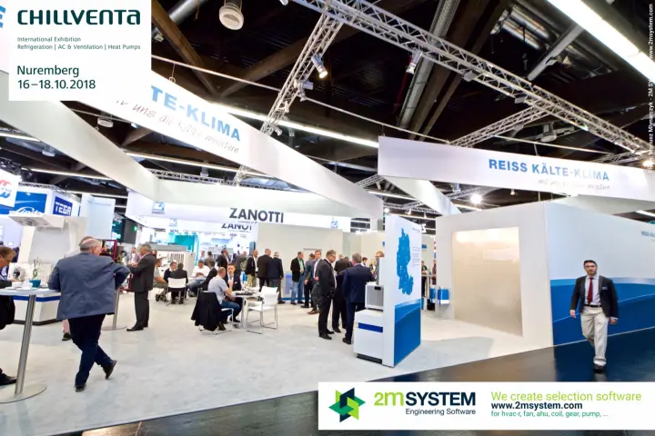 Reiss Kälte-Klima stand with angled fascias and a map of Germany display at Chillventa 2018