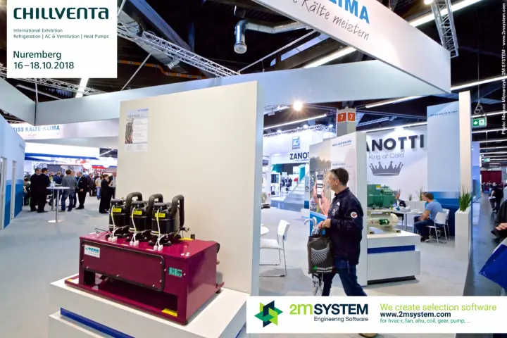 Reiss Kälte-Klima stand with Teko condensing unit on plinth at Chillventa 2018