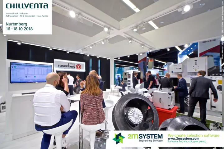 Rosenberg meeting area with a software screen and black impellers