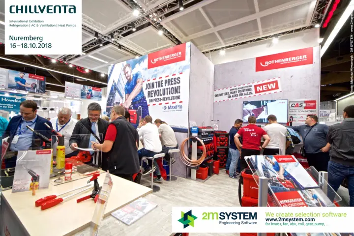 Rothenberger stand with "Join the Press Revolution!" campaign at Chillventa 2018