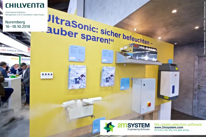 Running ultrasonic humidifiers on the S-Klima UltraSonic display at Chillventa 2018