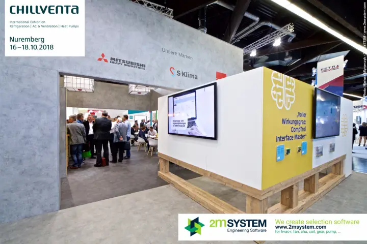 S-Klima CompTrol Interface Master display on a timber pallet base at Chillventa 2018