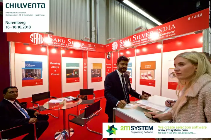 Saru Silver India corner stand for brazing alloys and fluxes at Chillventa 2018