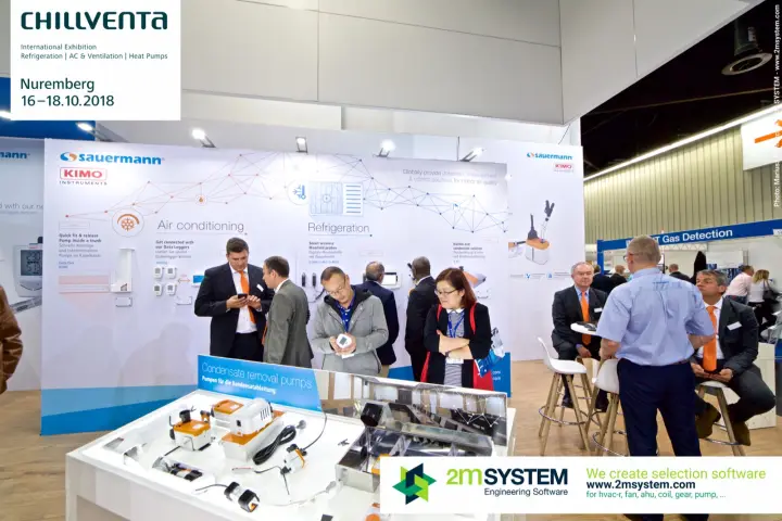 Sauermann and KIMO wall for air conditioning and refrigeration with condensate pumps at Chillventa 2018
