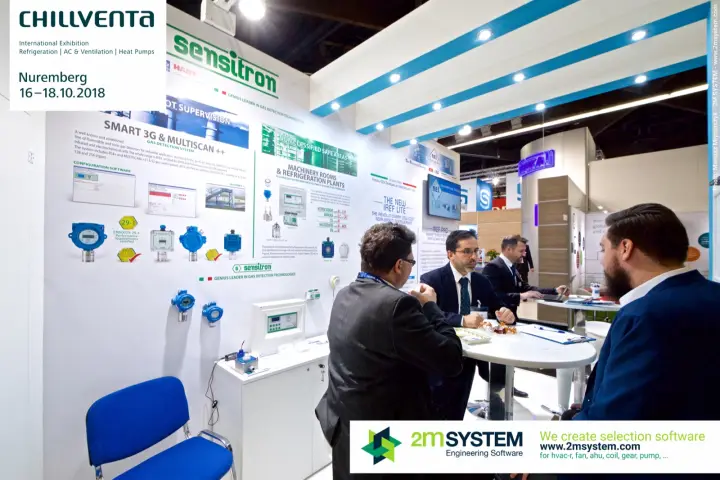 Sensitron wall of gas detectors with SMART 3G and MULTISCAN ++ systems at Chillventa 2018