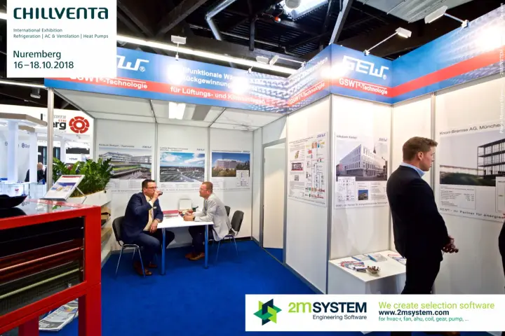 SEW GSWT-Technologie stand with heat recovery project references at Chillventa 2018
