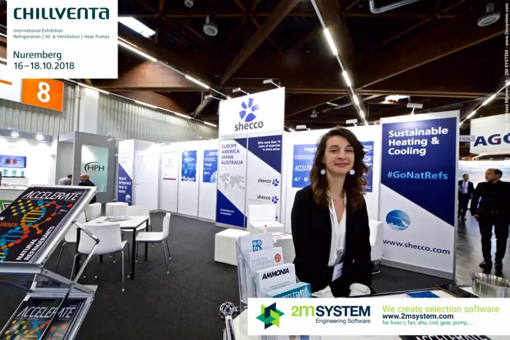 shecco stand with Accelerate, Ammonia21 and Hydrocarbons21 publications at Chillventa 2018
