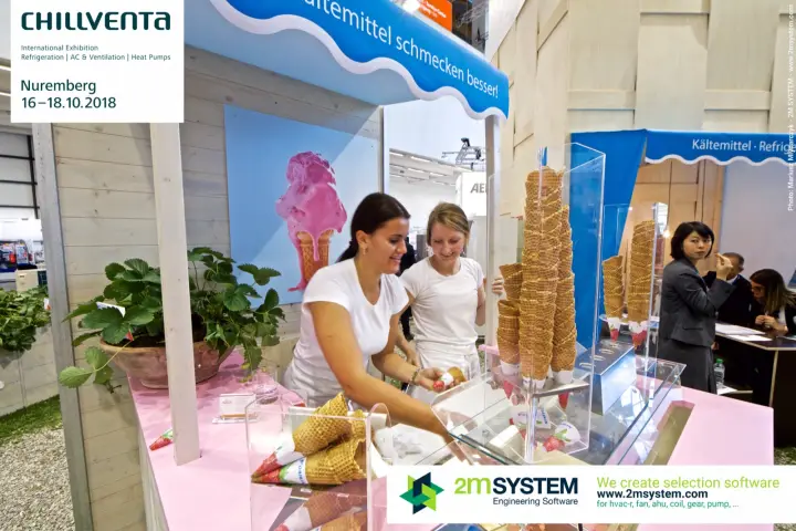 Staff preparing Daikin-branded ice cream cones at the refrigerants stand