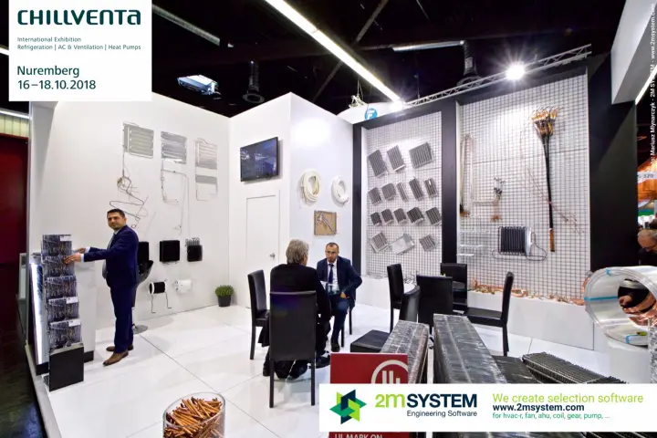 Stand with refrigerator evaporators and wire-on-tube condensers on mesh walls