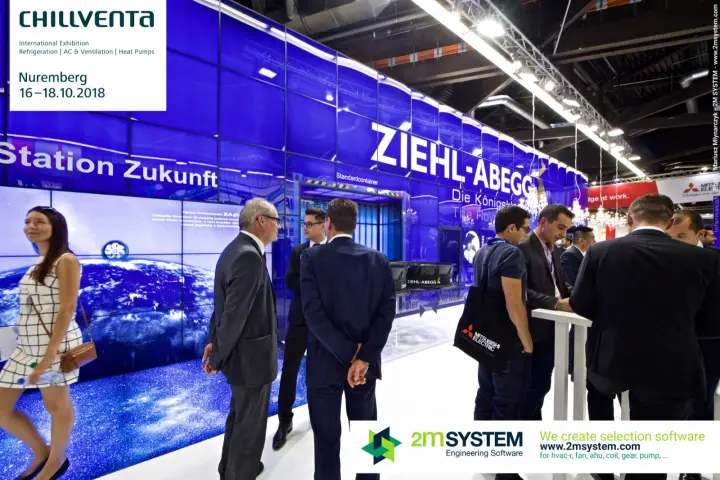 "Station Zukunft" video wall and Standardcontainer display at Ziehl-Abegg at Chillventa 2018