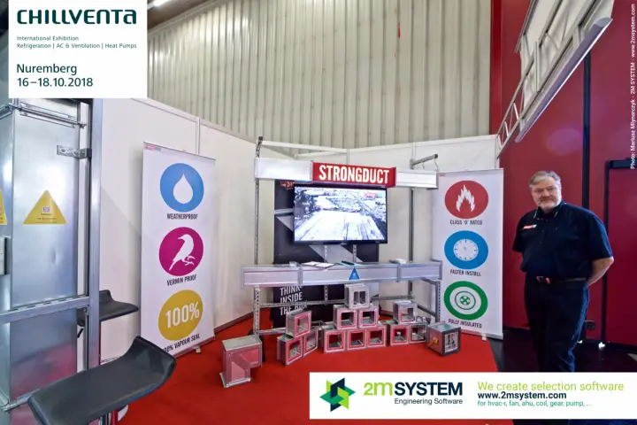 Strongduct duct pyramid and the Think Inside the Box display at Chillventa 2018