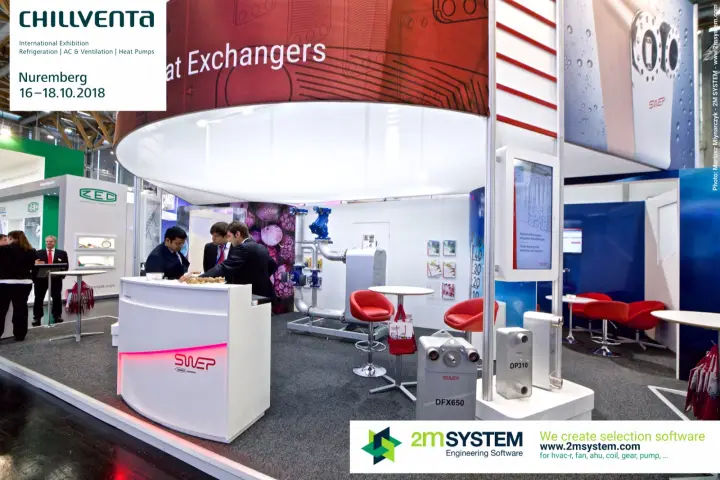 SWEP stand with DFX650 and DP310 brazed plate heat exchangers