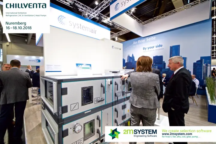 Systemair modular air handling unit before a By your side wall at Chillventa 2018