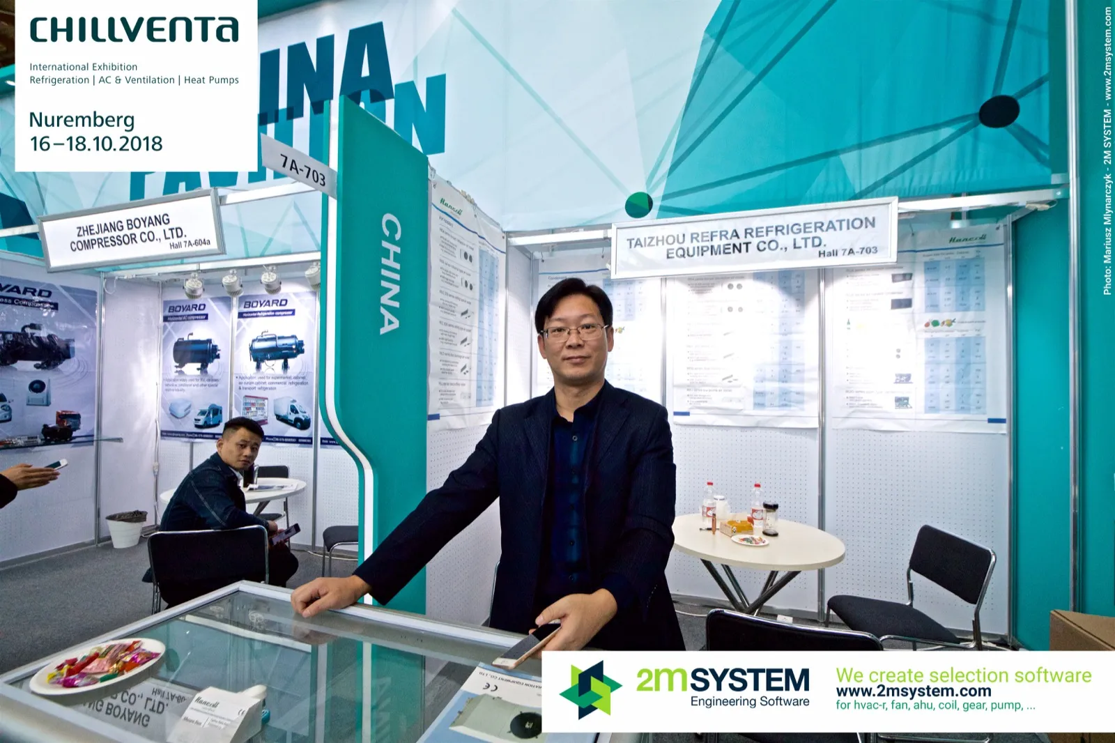 Taizhou Refra Refrigeration Equipment booth 7A-703 in the China Pavilion at Chillventa 2018