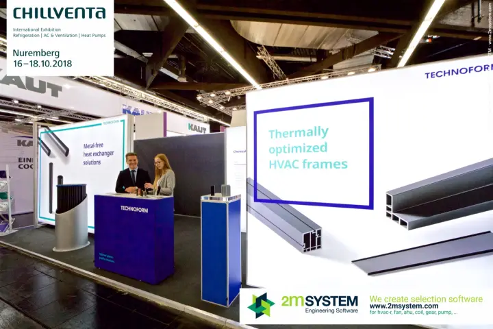 Technoform light boxes for metal-free heat exchangers and HVAC frames at Chillventa 2018