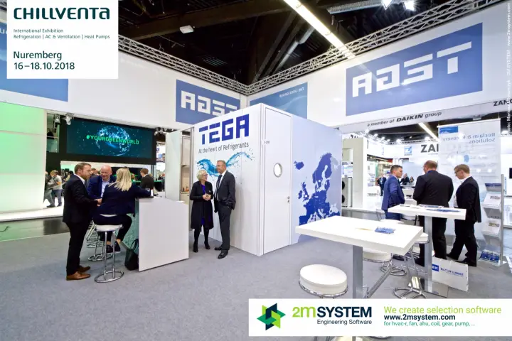 TEGA cabin with "At the heart of Refrigerants" slogan and Europe map